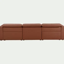 Canapé 5 Places*alinea Canapé 5 places relax droit en tissu - Brun rustrel