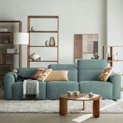 Canapé 5 Places*alinea Canapé 5 places relax droit en tissu - niolon Bleu