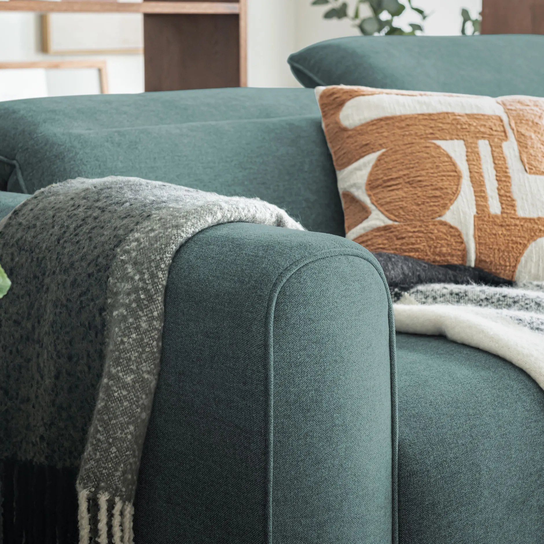 Canapé 5 Places*alinea Canapé 5 places relax droit en tissu - niolon Bleu