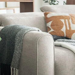 Canapé 5 Places*alinea Canapé 5 places relax droit en tissu - roucas Beige