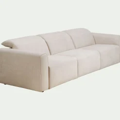 Canapé 5 Places*alinea Canapé 5 places relax droit en tissu - roucas Beige