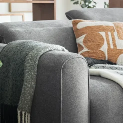 Canapé 5 Places*alinea Canapé 5 places relax droit en tissu - moyen Gris