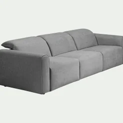 Canapé 5 Places*alinea Canapé 5 places relax droit en tissu - moyen Gris