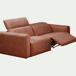 Canapé En Tissu|Canapé 3 Places*alinea Canapé 3 places relax droit en tissu - Brun rustrel