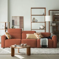 Canapé En Tissu|Canapé 5 Places*alinea Canapé 5 places relax gauche en tissu - brun rustrel Marron