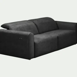 Canapé En Tissu|Canapé Relaxation*alinea Canapé 3 places relax gauche en tissu - anthracite Gris