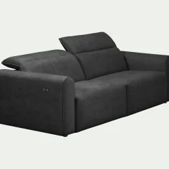 Canapé En Tissu|Canapé Relaxation*alinea Canapé 3 places relax gauche en tissu - anthracite Gris