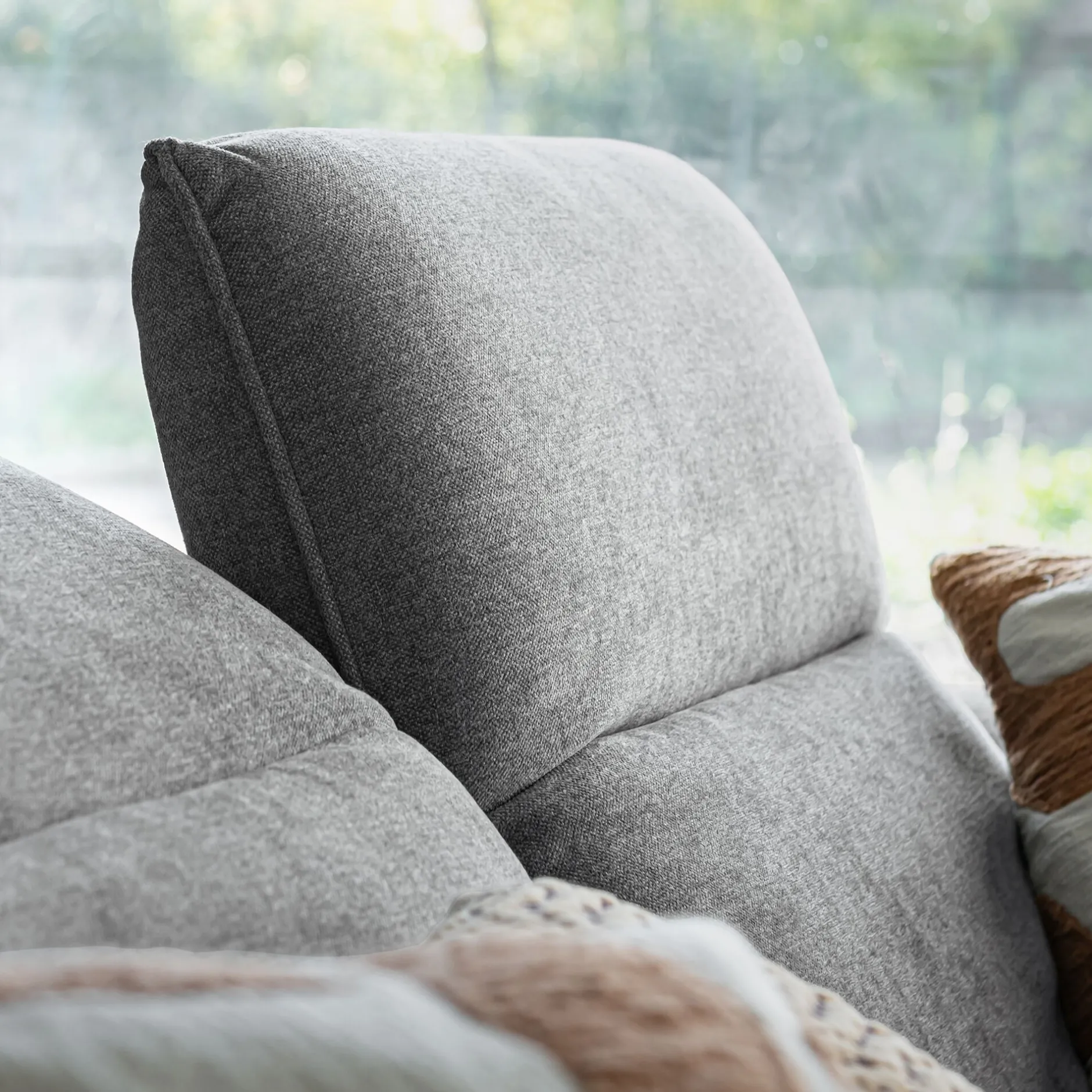 Canapé 5 Places*alinea Canapé 5 places relax gauche en tissu - moyen Gris