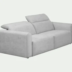 Canapé En Tissu|Canapé Relaxation*alinea Canapé 3 places relax gauche en tissu - Gris borie