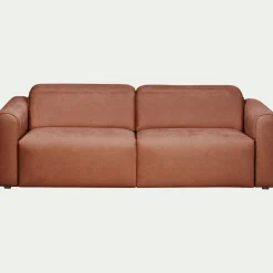 Canapé 3 Places*alinea Canapé 3 places relax gauche en tissu - brun rustrel Marron