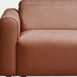 Canapé 3 Places*alinea Canapé 3 places relax gauche en tissu - brun rustrel Marron