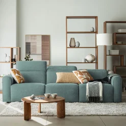 Canapé 5 Places*alinea Canapé 5 places relax gauche en tissu - niolon Bleu