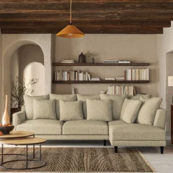 Canapé En Lin|Canapé En Tissu*alinea Canapé angle droit convertible tissu mixte - alpilles Beige