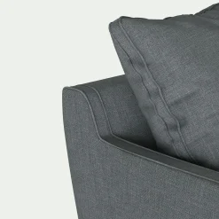 Canapé En Lin|Canapé En Tissu*alinea Canapé angle droit convertible tissu mixte - ardoise Gris