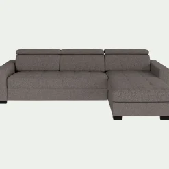 Canapé Convertible|Canapé D'Angle*alinea Canapé avec angle réversible convertible en tissus pop avec accoudoirs 20cm - taupe Gris