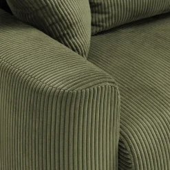 Canapé En Velours|Canapé 4 Places*alinea Canapé conible à angle réversible en velours côtelé - cèdre Vert