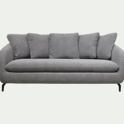 Canapé 3 Places*alinea Canapé convertible 3 places en tissu tramé - ardoise Gris