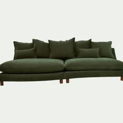 Canapé En Tissu|Canapé Convertible*alinea Canapé conible 5 places en tissu nantes - cèdre Vert