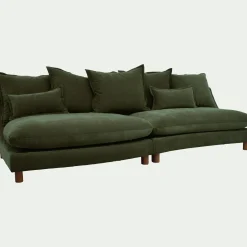 Canapé En Tissu|Canapé Convertible*alinea Canapé conible 5 places en tissu nantes - cèdre Vert