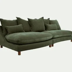 Canapé En Tissu|Canapé Convertible*alinea Canapé conible 5 places en tissu nantes - cèdre Vert