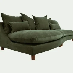 Canapé En Tissu|Canapé Convertible*alinea Canapé conible 5 places en tissu nantes - cèdre Vert