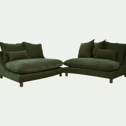 Canapé En Tissu|Canapé Convertible*alinea Canapé conible 5 places en tissu nantes - cèdre Vert