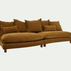 Canapé En Tissu|Canapé 5 Places*alinea Canapé convertible 5 places en tissu nantes - bronze Marron
