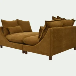 Canapé En Tissu|Canapé 5 Places*alinea Canapé convertible 5 places en tissu nantes - bronze Marron