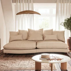 Canapé En Tissu|Canapé 5 Places*alinea Canapé convertible 5 places en tissu nantes - ivoire Beige