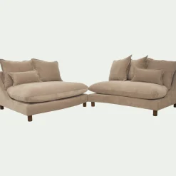 Canapé En Tissu|Canapé 5 Places*alinea Canapé convertible 5 places en tissu nantes - ivoire Beige