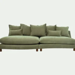 Canapé En Tissu|Canapé 5 Places*alinea Canapé conible 5 places en tissu nantes - eucalyptus Vert