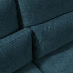 Canapé 4 Places|Canapé Fixe*alinea Canapé d'angle chaise longue droite fixe en tissu Genesis - Bleu