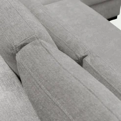 Canapé 4 Places|Canapé Fixe*alinea Canapé d'angle chaise longue gauche fixe en tissu Genesis - Gris