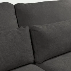 Canapé 4 Places|Canapé Fixe*alinea Canapé d'angle chaise longue droite fixe en tissu Bloq - anthracite Gris