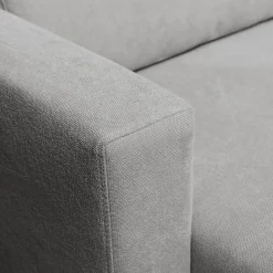 Canapé 4 Places|Canapé Fixe*alinea Canapé d'angle chaise longue gauche fixe en tissu Bloq - Gris