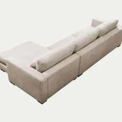 Canapé 4 Places|Canapé Fixe*alinea Canapé d'angle chaise longue droite fixe en tissu Genesis - Beige