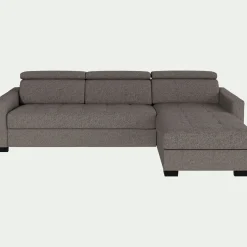 Canapé Convertible|Canapé D'Angle*alinea Canapé d'angle convertible en tissu pop avec accoudoirs 15cm - taupe Gris