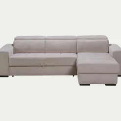 Canapé En Tissu|Canapé Convertible*alinea Canapé d'angle convertible en tissu - Beige