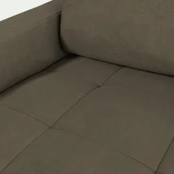 Canapé En Velours|Canapé 4 Places*alinea Canapé d'angle convertible en velours avec accoudoirs 15cm - taupe Marron