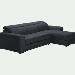 Canapé En Tissu|Canapé Convertible*alinea Canapé d'angle convertible en tissu - calabrun Bleu