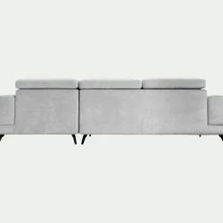 Canapé En Tissu|Canapé 4 Places*alinea Canapé d'angle droit avance recule en tissu doux - Gris