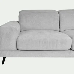Canapé En Tissu|Canapé 4 Places*alinea Canapé d'angle droit avance recule en tissu doux - Gris