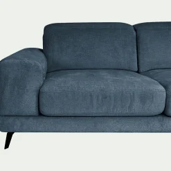 Canapé En Tissu|Canapé 4 Places*alinea Canapé d'angle droit avance recule en tissu doux - Bleu