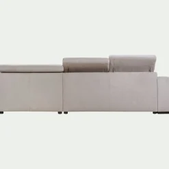 Canapé En Tissu|Canapé 4 Places*alinea Canapé d'angle droit convertible avec coffre en tissu doux - Beige