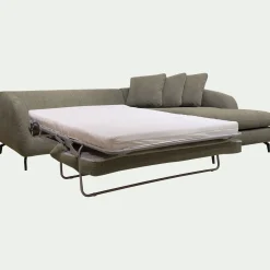 Canapé En Tissu|Canapé 4 Places*alinea Canapé d'angle droit conible en tissu tramé - garrigue Vert