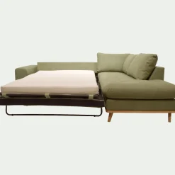 Canapé En Tissu|Canapé 5 Places*alinea Canapé d'angle droit conible en tissu Cosmo - kaki Vert