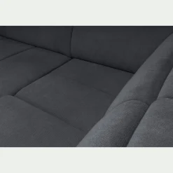 Canapé En Tissu|Canapé 4 Places*alinea Canapé d'angle droit convertible avec coffre en tissu doux - calabrun Bleu