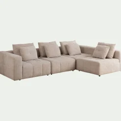 Canapé En Tissu|Canapé 4 Places*alinea Canapé d'angle droit en tissu Benjo - roucas Beige