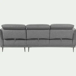 Canapé 3 Places|Canapé D'Angle*alinea Canapé d'angle droit en tissu avec fonction avance-recul - restanque Gris