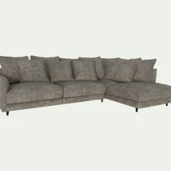 Canapé En Tissu|Canapé 5 Places*alinea Canapé d'angle droit fixe en tissu genesis - alpilles Beige